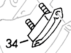 Support de transmission arrière. Porsche 356 - 35620515