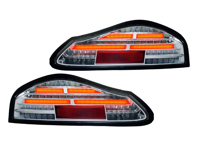 LED Indicator Unit Rear, Black outline / Clear lens. Porsche 986 Boxster - 98663144504, 98663144604, 00004490067 - EU-74-BOX-R-16