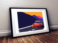 Porsche 934 Turbo RSR Jagermeister poster in Black frame