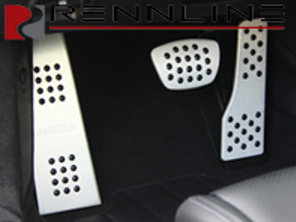 Rennline Aluminium 3-teiliges Pedalset mit Gummigriff. Porsche 981 / 718 / 991 / 991.2 PDK - P7162101, P71.62.101