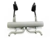 Exhaust with heat exchangers and tail pipe kit. Porsche 356 B - 64421100300, 1623102970, 64421100400, 61611100660, 1620701510, 61611101005S