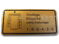 Sticker Firing Order. Porsche 911 69-78 / 930 75-77 / 914 - 90100650200