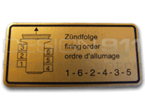 Sticker Firing Order. Porsche 911 69-78 / 930 75-77 / 914 - 90100650200