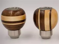 Mahogany and maple wood gearshift knob. Porsche 911 / 930 turbo - 91442401800/2, 90142401400, 91442401800, 91142407101, 93042406901, 91142401906, 95042407900