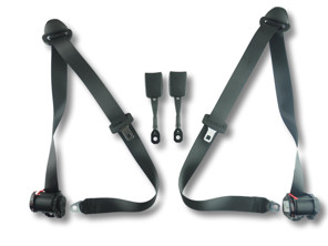 Retractable 3-point inertia reel front seat belt kit Porsche 996 Convertible 1997 to 2001 - 99680318301, 99680318304, 99680303301, 99680303401