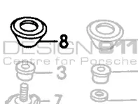 Heating switch knob. Porsche 911 74-76 LHD Cars - 91161321402