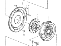 Clutch Kit. Porsche 928 Sachs 2 x Clutch Plate, 1 x Pressure Plate - 92811691100, 300512001, 92811601136, 92811601135, 92811603127