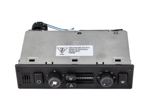 Interruttore di controllo riscaldamento/ventilazione LHD, nero. Porsche 964 C2 / C4 senza aria condizionata - 964659045001DB, 9646590450101C, 964659045X1DB, 964659045AX01C, 964659045AU01C