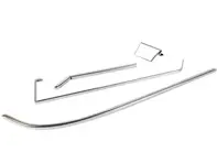 Alu-Zierleistensatz für Türtaschen. Porsche 911 1969-73 - 901555016038K, 901555015037K, 1689803170, 1689803180, 901555015, 901555016 - URO-009905, URO-009906