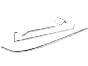 Ensemble de garnitures en alliage pour poches de porte. Porsche 911 1969-73 - 901555016038K, 901555015037K, 1689803170, 1689803180, 901555015, 901555016 - URO-009905, URO-009906