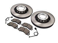 Vorderradbremsbeläge und Bremsscheibenpaket. Porsche Cayenne S Coupé 9YA Scheibengröße 390 mm x 38 mm - 9Y0615301AB, 9Y0615302AB, 9Y0698151T, 9Y0907253B
