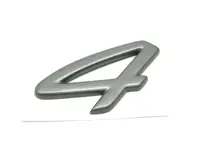 4 - Badge Argent Titane pour Porsche 997 C4 - 99755924100, 997.559.241.00