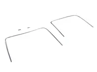 Rear screen chrome moulding trim kit genuine. Porsche 911 1965 to 1983 - 64454192106, 90154591220, 90154591120