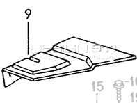 Steun achterbumperpaneel. Porsche 993 C2S / C4S / TURBO - 99350411502GRV, 99350411602GRV