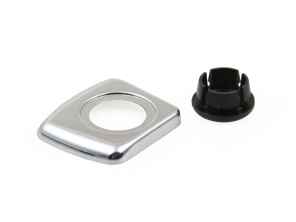 Botón de apertura de puerta con moldura cromada. Porsche 911 1965-68 - 90155549550, 90155549650 - TRP11.6.100, TRP11.6.101