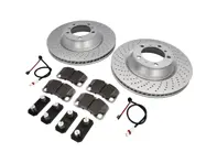 Brake Disc Package with Sport BREMBO Brake Pads Porsche 996 1997-04 - 07B31515, 99735240502ABS, 99735240502, 99735240602ABS, 99735240602, 99735208602, 99761275402