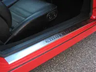 Seitenschwellerleisten Edelstahl mit TWIN TURBO Logo. Porsche 911/912/930 / 964/993 - SP03