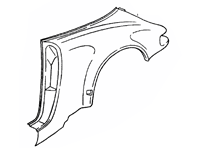 Rear 1/4 Panel Targa Porsche 964 - 96450306241GRV, 96450306141GRV, 96450306240, 96450306241, 96450306140, 96450306141