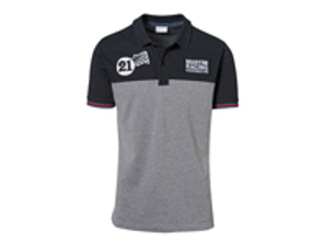 Polo da uomo Porsche, rosso grigio melange - Martini Racing Collection