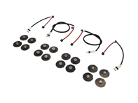 Brake wire sensors and shims package Porsche 928 S4 1988 front & rear - 92861231302, 92861231304, 92861231502, 92861231504, 92835109619, 92835209611, 92835209610, 92835109617