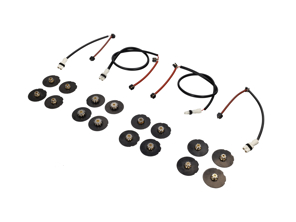 Pack capteurs et cales de câbles de frein Porsche 928 S4 1988 avant et arrière - 92861231302, 92861231304, 92861231502, 92861231504, 92835109619, 92835209611, 92835209610, 92835109617