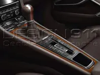 Mittelkonsolenabdeckung in MAHAGONI DUNKEL. Porsche 991 / 981 Boxster/Cayman / 718 Boxster/Cayman - 99155398103S65