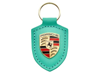 Porsche Crested leather keyring, Mint Green. 'Driven by Dreams' – 75Y - WAP0503530RWSA