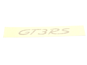 Autocollant du logo GT3 RS, en or blanc métallisé. Porsche 997 GT3 - 99755923794539, 99755923794