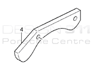 Bremsscheiben-Abdeckplatte (OBEN) HINTEN. Porsche Carrera GT - 98035280300, 98035280400