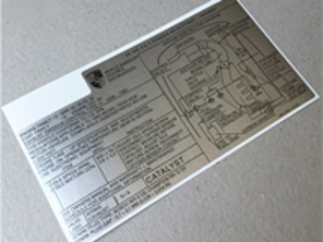 Emission sticker for engine lid. Porsche 944 (1983) USA/CANADA - 94400611503