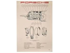 Poster - Querschnitt des Porsche 356A Synchromesh - PCG35646010, PCG35610030