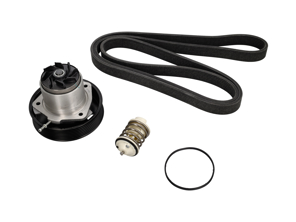 Wasserpumpen-, Riemen- und Thermostat-Einsatzsatz für Porsche 958 Cayenne 3,6 l - 95810603304, 95810612602, 95810612601, 95810612600, WHT000863, 94610225230, 95810603303, 95810603302, 95810603301, 95810603300, 95510293300
