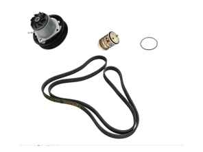 Kit pompe à eau, courroie et insert de thermostat pour Porsche 958 Cayenne 3,6 litres - 95810603304, 95810612602, 95810612601, 95810612600, WHT000863, 94610225230, 95810603303, 95810603302, 95810603301, 95810603300, 95510293300