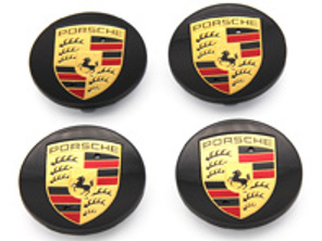 Enjoliveurs de roue avec écusson coloré pour Porsche Macan (Lot de 4) - 00004460515, 00004460715