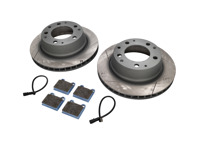 REAR Sport Brake Pads and Slotted Brake Disc Package. Porsche 911 3.2L 1984-89 - 91135295006, 91135295007
