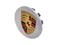 Wheel cap, Brilliant Silver. Porsche Cayenne / Panamera / Boxster / Cayman - 9P1601147A8Z8, 9P1601147A, 7PP601150A8ZA, 99736130304, 7PP601150A