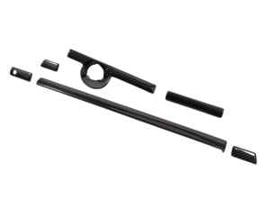 Kit de garniture de tableau de bord en fibre de carbone Rennline (conduite à gauche). Porsche 955/957 Cayenne (2003-2010). - 95555267501CHF, 95555267501WNM, 95555242502CS3, 95555245102CS3 - I185