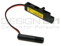 Loquet de porte à bouton avec insert de lampe. Porsche 924 / 968 - 94463723800, 9446372380001C, 9446372380101C