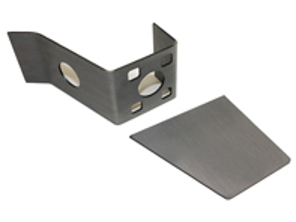 Soporte de bisagra de puerta, superior con placa de refuerzo. Porsche 356 PRE-A - 35649712, 35649711