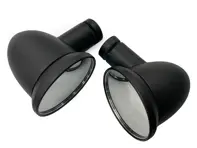 Aluminium Bullet Spiegelsatz - Heckscheibenmontage. Porsche 911 / 964 / 993 - 91173101310, 91173101410, 96473190101, 96473190100, 90173111100 - WingWindowBlack_BulletMirrors, WingWindowChrome_BulletMirrors