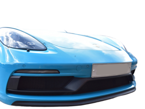 Pare-chocs avant et calandre arrière 1/4 en acier inoxydable ZunSport. Porsche 718 Boxster / Cayman GTS 4.0L - ZPR101820, ZPR101820B