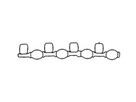Intake manifold housing gasket. Porsche 958 Cayenne 4.2 Diesel - 95811024710, 482.230 - 482.230