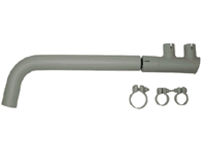 Auspuff-Endrohr-Kit mit Schellen aus lackiertem Stahl. Porsche 912 1965-02/1970 - 61611129800, 61611124501, 61611102800 - 1620701310, 92.312, 92312