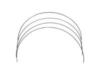 Set di 4 archi per rivestimento del padiglione del tetto. Porsche 356A T2 / 356B / 356C - 64455551100, 64455551300 - PRS153