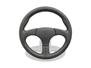 Sports steering wheel without airbag Black with Black Stitching. Porsche 964 - 000043162108YR