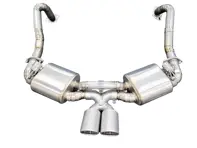 Rear sports exhaust titanium with valves. Porsche 981 Boxster / Cayman - 98111122101, 98111122102, 98111123100, 98111123101, 98111132100, 98111132101, 98111142100, 98111142101, 98111143101, 98111122202, 98111123200, 98111123201, 98111132200, 98111132201, 98111142200, 98111142201 - 9M8111192107KIT