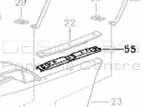 Listello di fissaggio laterale del paraurti posteriore. Porsche 993 1994-98 - 99350563500