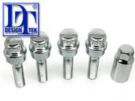 Locking wheel bolt kit (Extra long). Chrome plated for Porsche - 99736198009, PAF009593, 99136105700, WHT006980C, WHT006980A, 9A700698000