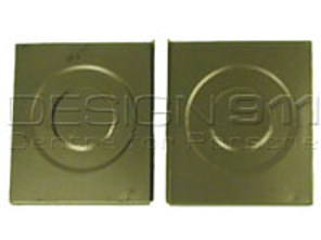 Parete posteriore del vano batteria (2 pezzi). Porsche 356 (1950-55) - 64450103600 - P114, PP114