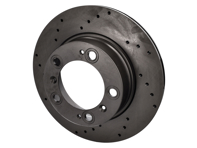 Drilled brake disc rotor Rear. Porsche 986 Boxster (OE Part No 98635240104) - 98635240104, 24012001761, 09D58011, 92088900, 460152420, P2013V - DDF2023C, DF6338